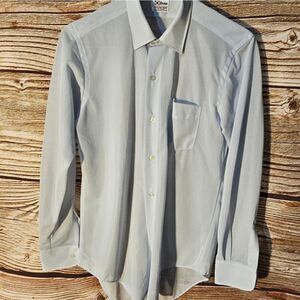 Vintage Duke boys dress shirt 16 sheer blue NWOT